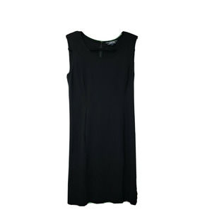 Lands End Black Sleeveless Knit Dress sz 4